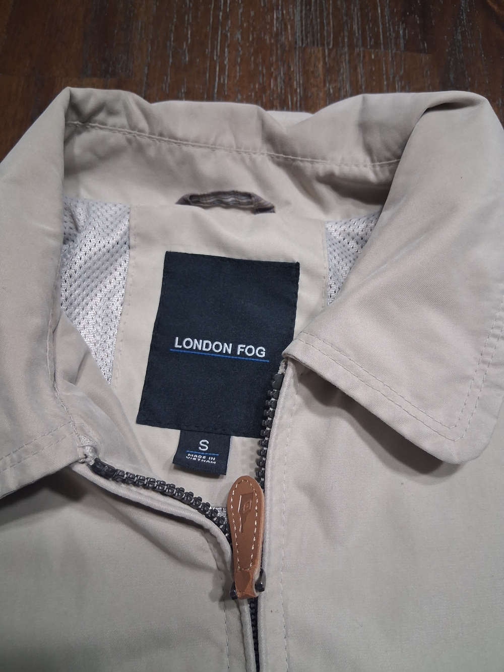 London Fog Men's Beige Zip-Front Jacket